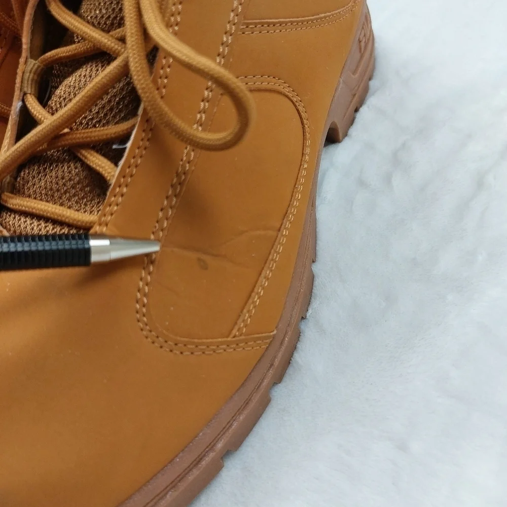 FILA EVERPOINT BOOTS MENS GORPCORE HIKING CAMPING WORK LACE UP WHEAT/GUM SIZE 12